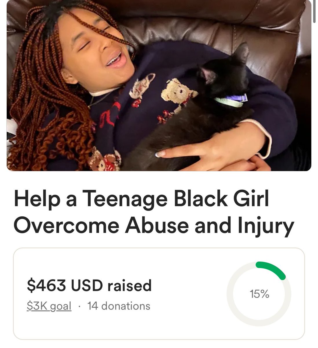 dollshojo's tweet image. hello everyone, liv has only met 15% of her goal so far. donating and sharing with as many people as you can would make a huge difference.

gofundme.com/f/help-a-teena…