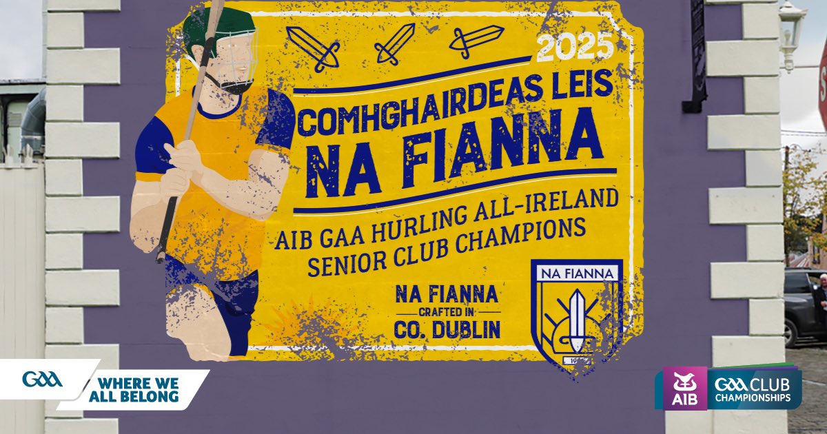 Comhghairdeas le <a href="/clgNaFianna/">CLG Na Fianna</a> - Seaimpíní Chraobh Shinsear Iomána na hÉireann 🏆