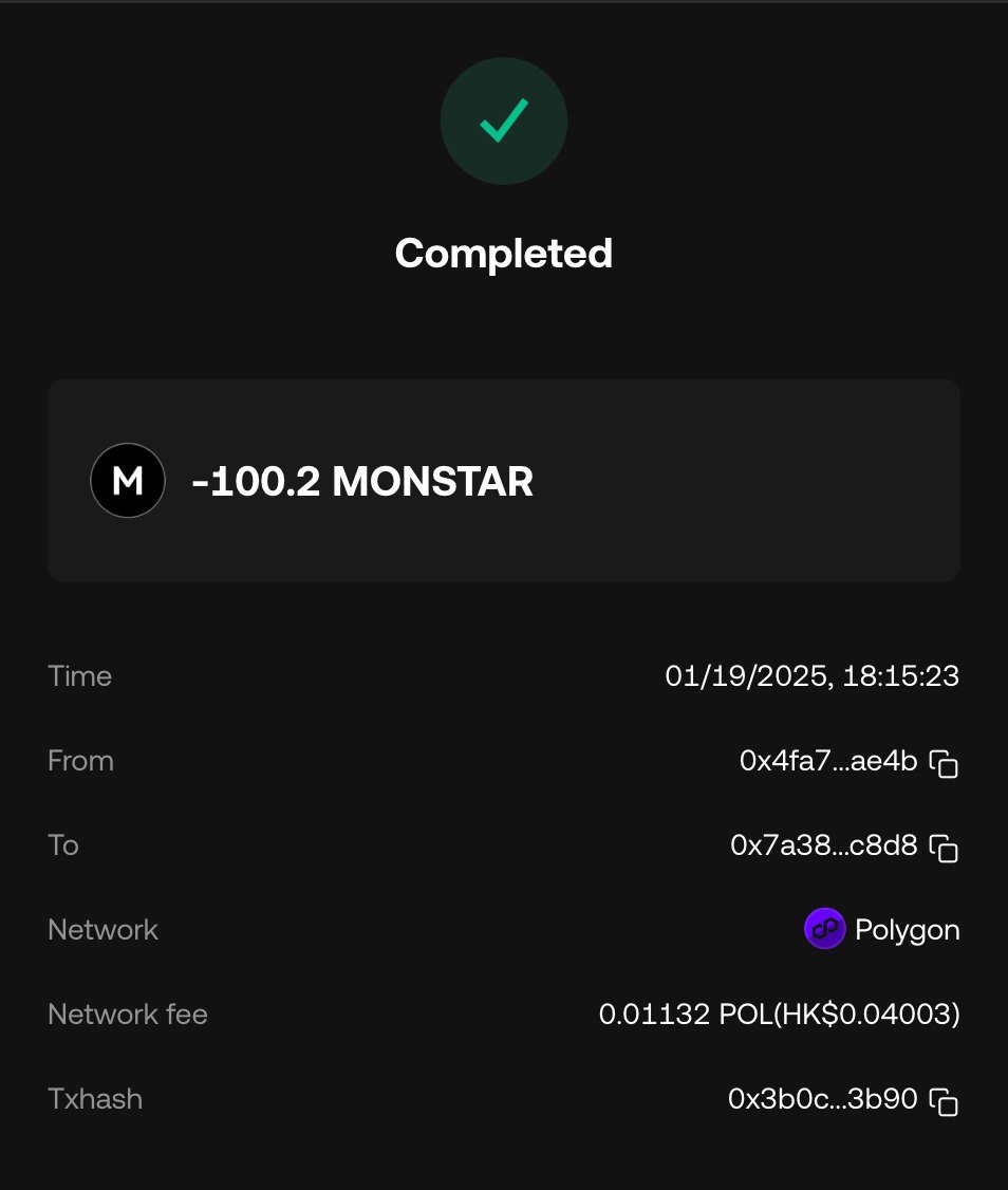 ArtmonStarCoin's tweet photo. Giveaway #2 
Promise kept ✅
A successful $MONSTAR giveaway 
Presale 21 Jan 🔥

#presale #crypto #MONSTAR https://t.co/8hjd2AGOA4