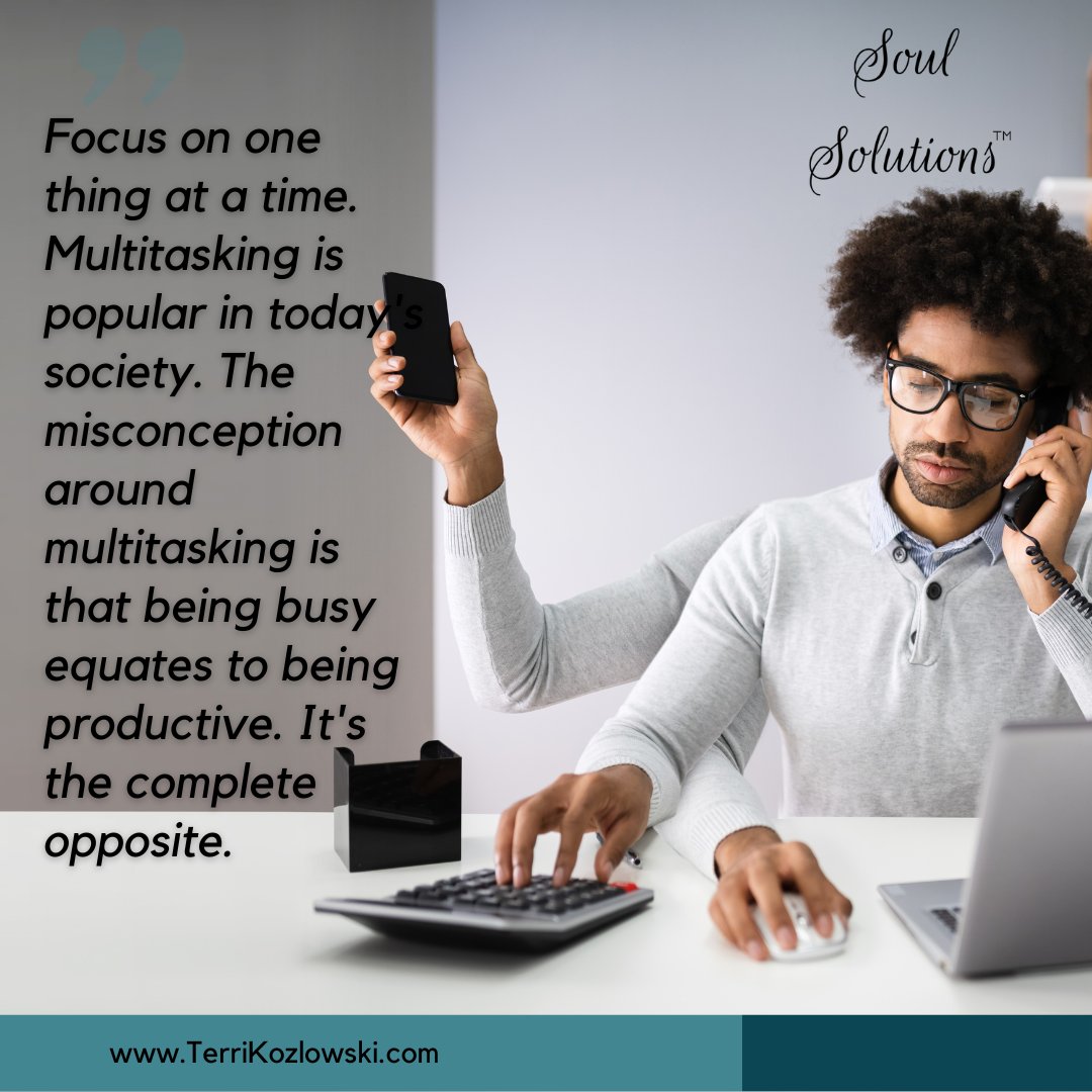 tmkozlowski's tweet image. The Power of Single-Tasking 🌟
Ditch the distractions, embrace the art of single-tasking, and unlock your true potential. Start today, because your soul deserves this profound transformation. 💪
#MindfulFocus #OneThingAtATime #SoulSolutions