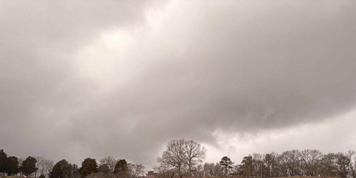 Ross1978's tweet photo. @spann @weswyattweather Here’s a little break from winter weather and a reminder that our peak tornado season will be here before we know it. Tornado look a like over Oxford last evening. #alwx https://t.co/tPdAbBQCUm