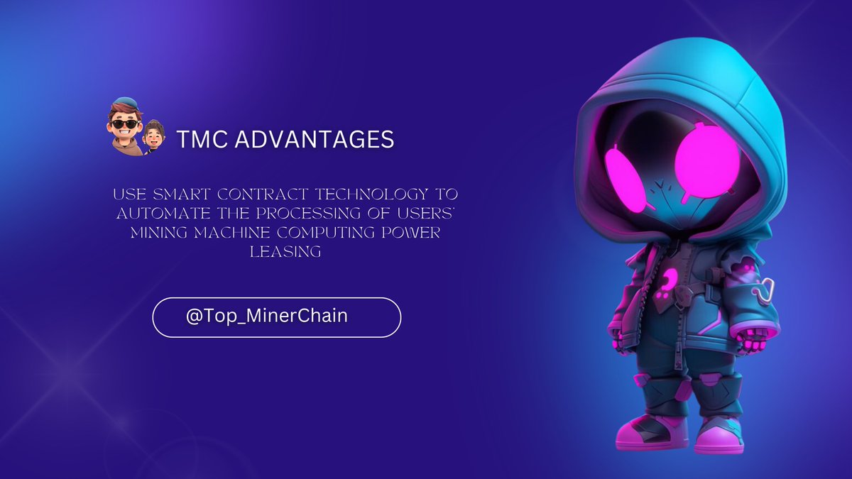 Top_MinerChain's tweet photo. TMC uses smart contract technology to automate tasks such as mining power leasing, transaction validation, and reward distribution. 🤖💻🔗 #Blockchain #SmartContracts #Automation #Mining #Crypto #DeFi https://t.co/ujIlLfqRTD