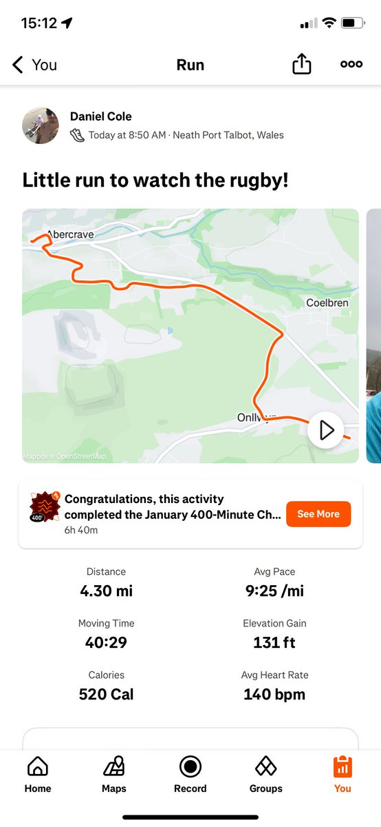 DanielCole03's tweet photo. Haven’t been able to do as much running as I want to due to work, but managed to squeeze in 4 miles this morning! Finally, got to wear my new snood for @DoddieAid_Wales ! A great charity for a great person! @doddie_aid https://t.co/EGYKcGxerz