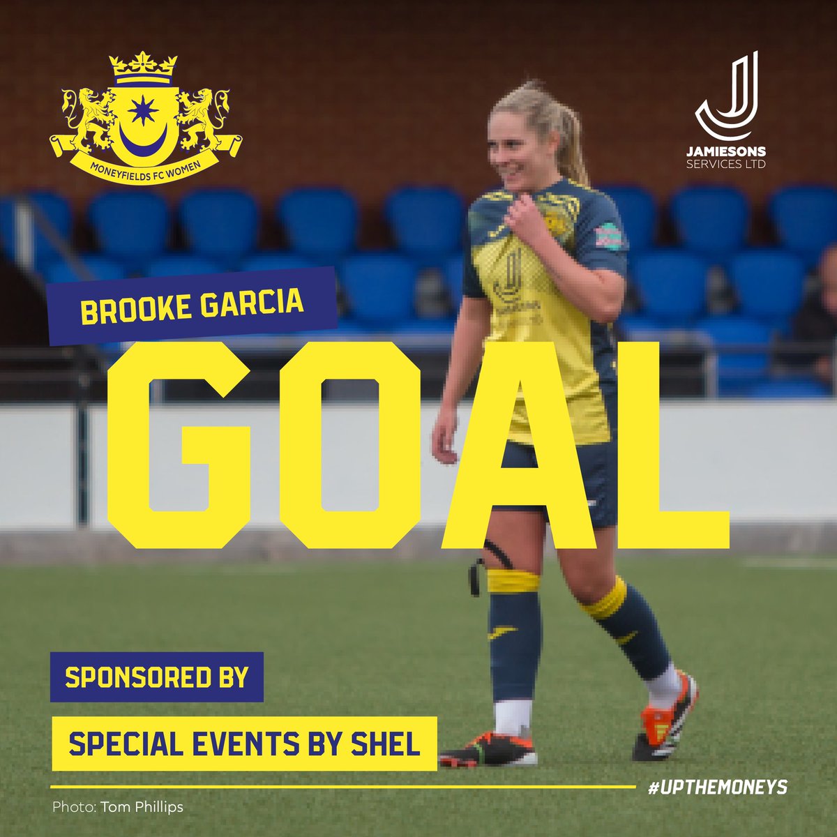 ⏱️ 49’ GOAL! 👏 The ball ping pongs around the box but <a href="/BrookeFGarcia/">Brooke Garcia</a> takes charge and smashes in. 

We have a short break while the keeper receives treatment but she’s ok to carry on. 

Moneyfields 2️⃣
Pompey U23s 0️⃣

#UpTheMoneys