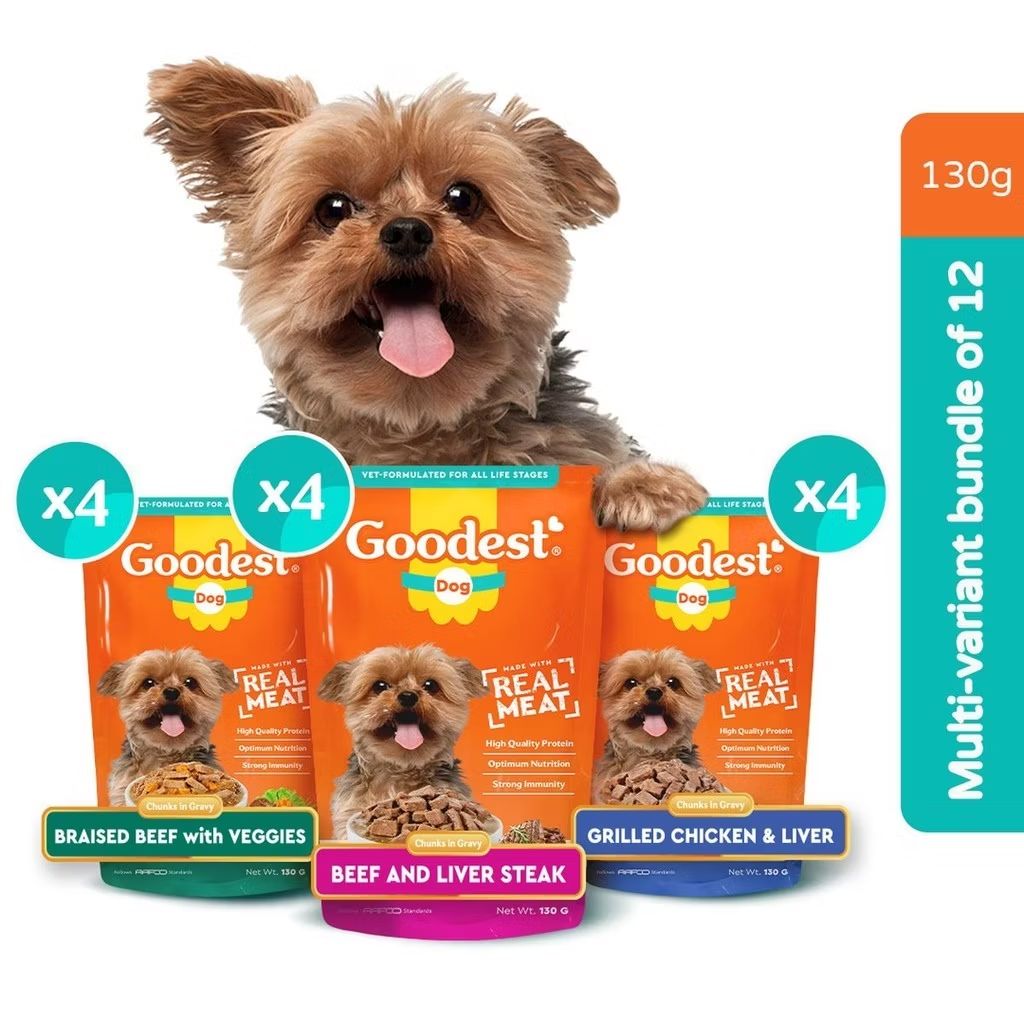 engralb_'s tweet photo. Check out Goodest Dog MultivariantWet Dog Food Pouch (130g)  Bundle Pack Of 12 for ₱326. Get it on Shopee now! https://t.co/LLRcAj7lgy https://t.co/FNlISw4h90