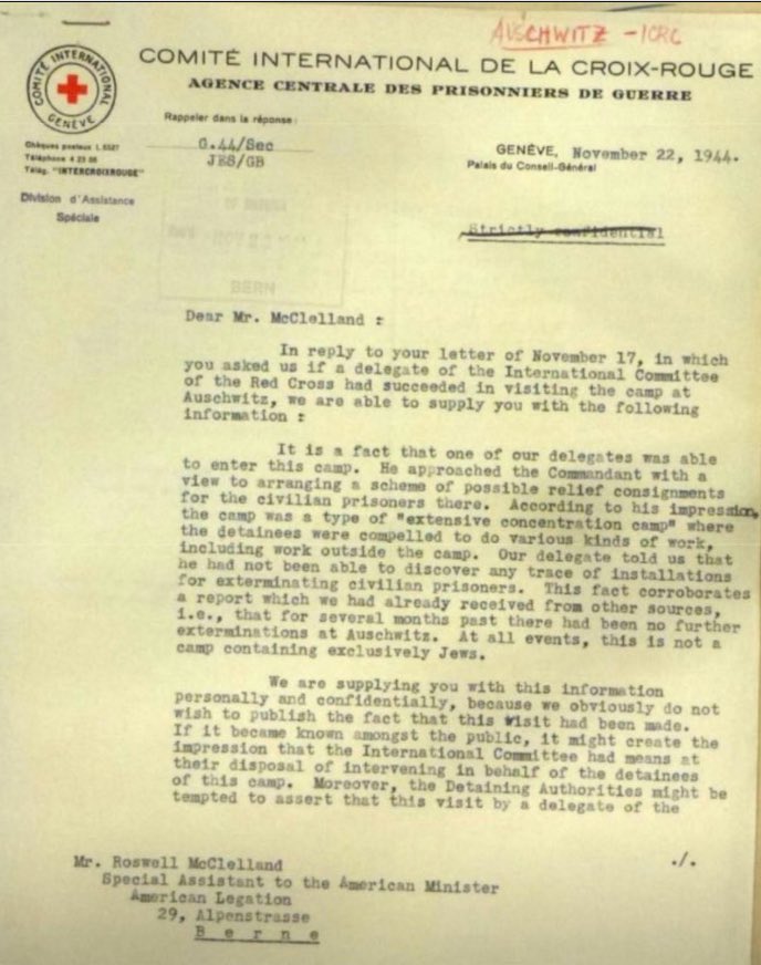 LG_RDT's tweet photo. Y no olviden nunca que la Cruz Roja Internacional afirmó en 1944 que en Auschwitz no se mataba gente… https://t.co/rz6ujiTd2K