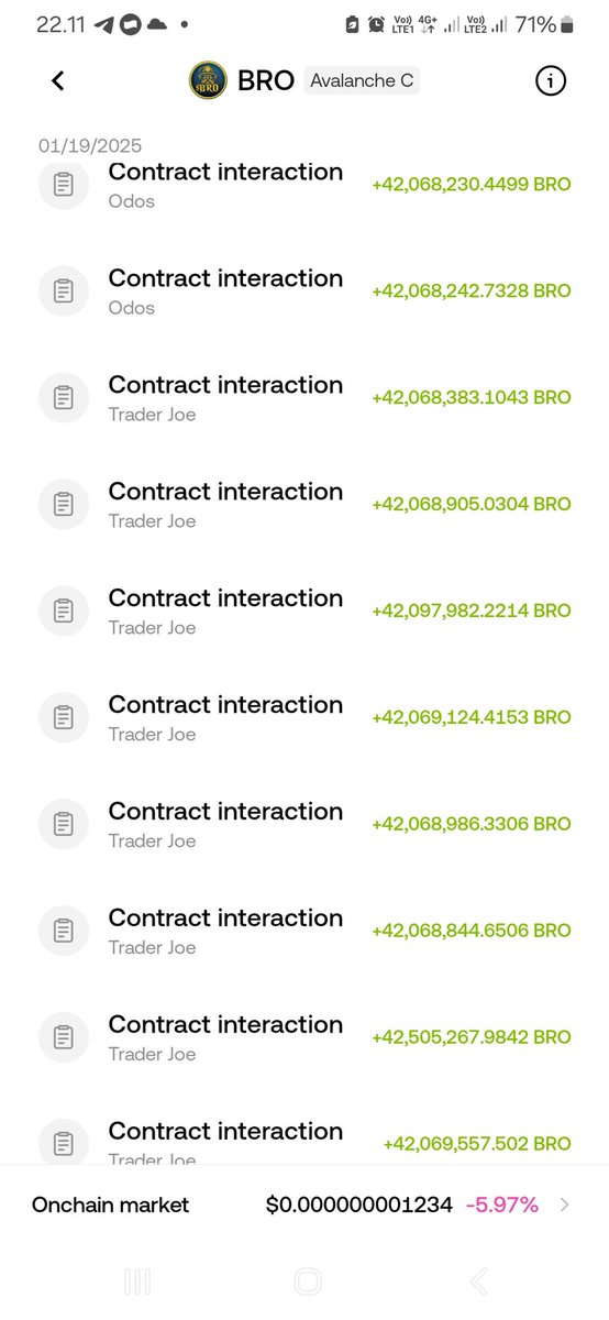 rosepocarie's tweet photo. @SteveMorganOk $BRO next top #1

$BRO is looking strong today, a great time to stack up!

Every single day, I’m grinding to reach the ultimate goal of 42069000 $BRO With AVAX. The future is ours to build, let’s keep moving forward! https://t.co/6zxyJygnKc