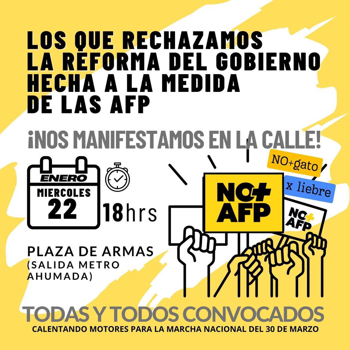 <a href="/LuisMesina1/">Luis Mesina</a> <a href="/jeannette_jara/">Jeannette Jara Román</a> Muy cierto el comentario de Luis Mesina a lo dicho por Ministra Jara. Beneficio para las AFP, migajas a pensionados.
Solo queda movilizarse para verdadera reforma 
#NOmasAFP