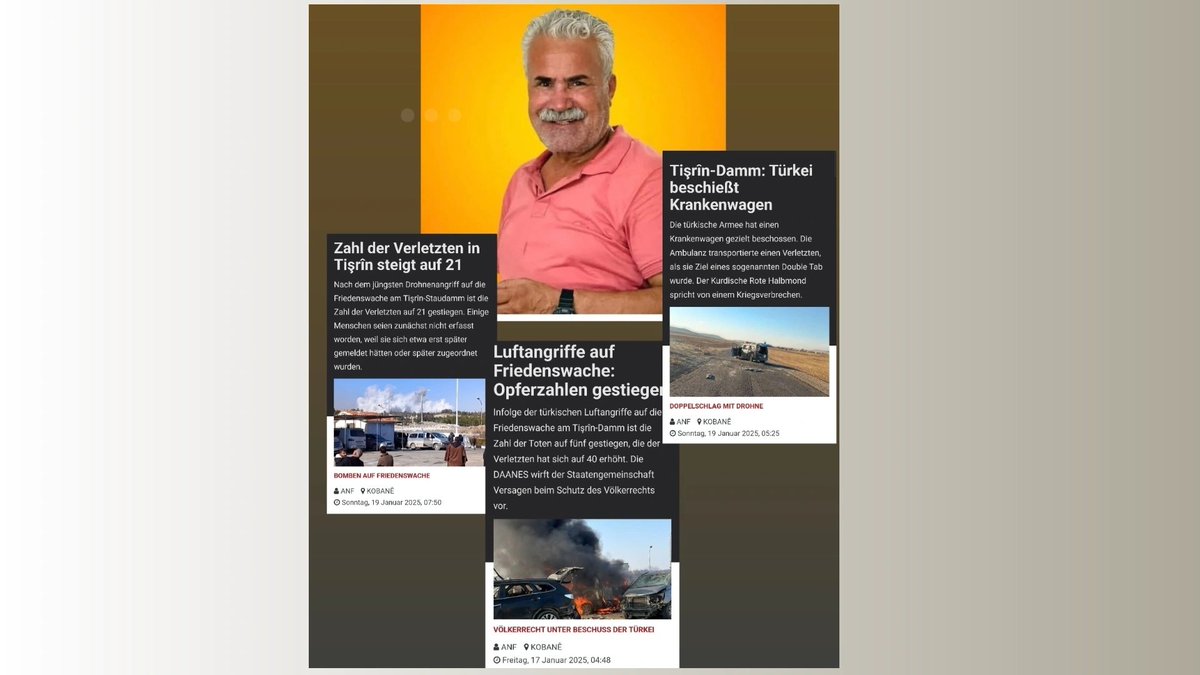 Der kurdische Schauspieler Bavê Teyar ist infolge der türk Drohnenangriffe auf eine zivile Mahnwache seinen schweren Verletzungen erlegen
NATO Mitglied Türkei verletzt ununterbrochen vor den Augen der intern Gemeinschaft das Völkerrecht &amp; @ABaerbock fordert Entwaffnung der Kurden