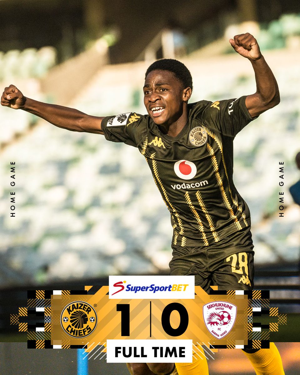 KaizerChiefs's tweet photo. 90 + 8’| #KC 1 : 0 #SU 🟥 

Full time score: (Vilakazi 86’) Kaizer Chiefs 1 : 0 Sekhukhune United

Betway Man of the Match: Samkelo Zwane

#Amakhosi4Life #AlwaysHome #BetwayPrem https://t.co/21QdT0LT1f