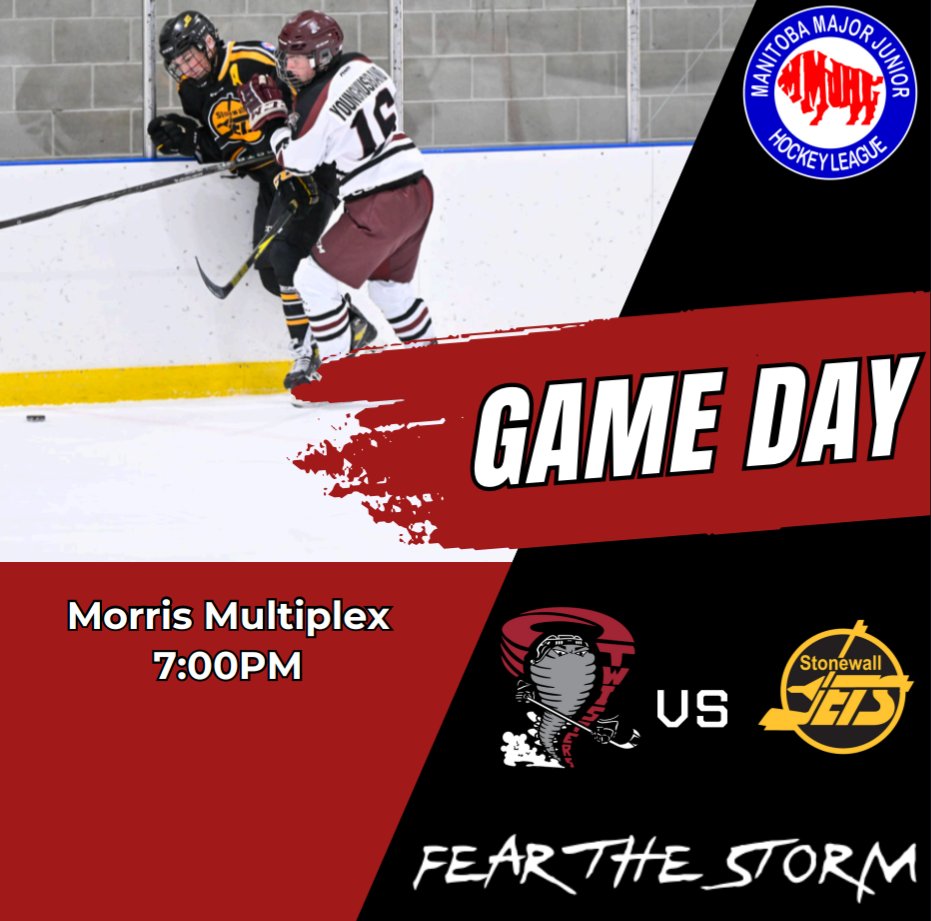 PV_Twisters's tweet image. It's game day! 🌪️🏒
Twisters host the visiting @StonewallJets this evening. 

📍Morris Multiplex 
⏰ 7:00PM