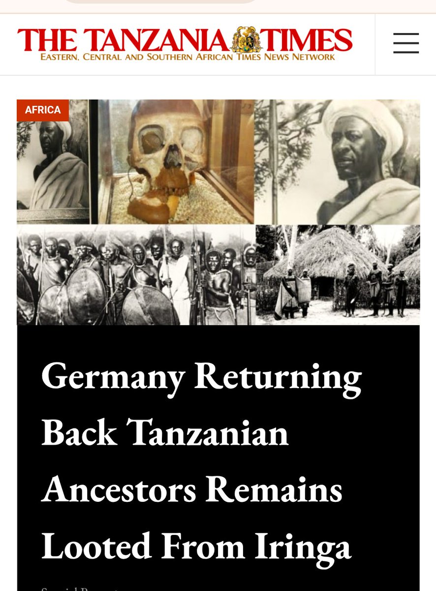 Germany returning back Tanzania's historic skulls looted from Wahehe Community tanzaniatimes.net/germany-return…