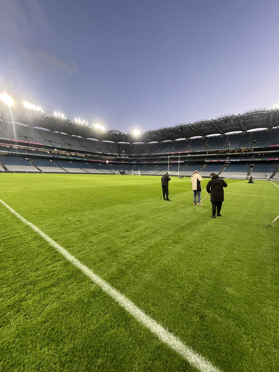 Rotary cut and divot done as part of the repair to get the pitch in optimal condition ahead of this weekends 
All-Ireland club finals this weekend. 

Best of luck to all teams involved <a href="/officialgaa/">The GAA</a>