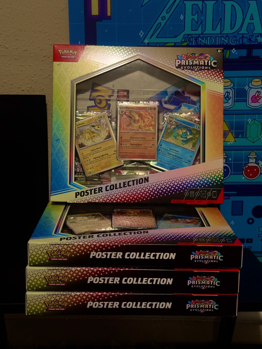 Gddo_stc's tweet image. ⚡️🔥💧Pokemon Prismatic Evolution Poster Collection Giveaway ⚡️🔥💧

We didn’t secure a lot of product. In total we secure 16 poster collections and 4 ETBs. All of them at retail price  🙌🏽

So for anyone who hasn’t been that lucky on finding product at retail price, and want to…
