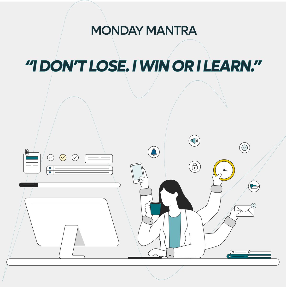 andycore's tweet image. Let's bring some confidence and a greater sense of control into your week. Here's your Monday Mantra - "I don't lose. I win or I learn."  

This mantra is based on resiliency research called psychological hardiness. Specifically, it is within the Control mindset. 
#Resilience