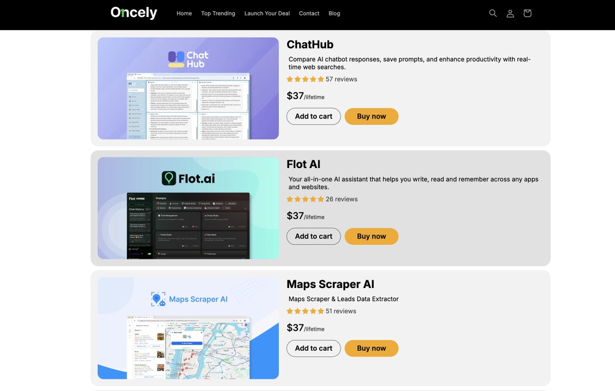 Irina Daily Tech Tips (@irina_tech_tips) on Twitter photo Oncely
AI lifetime deals marketplace. Allows to get indefinite access to many useful services for the price of a few months.
oncely.com
Creator <a href="/MagnaDing/">Magna Ding</a> Oncely
AI lifetime deals marketplace. Allows to get indefinite access to many useful services for the price of a few months.
oncely.com
Creator <a href="/MagnaDing/">Magna Ding</a>