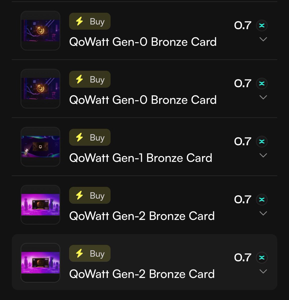 HugoManteau's tweet photo. 🧹Sweeping the QoWattCards SFT floor price | ACTIVATED✅
With the #ParallelStaking, a Bronze card will be treated the same as a Diamant card, always proportional to its intrinsic $QWT value.
#WP2.0 #QWT #XWH #USH https://t.co/w5OyRzp7Lb