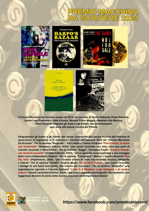 Ancora a proposito del Premio Macchina da Scrivere.
#Musica #music #libro #libri #books #book <a href="/ArcanaEdizioni/">Arcana Edizioni</a>