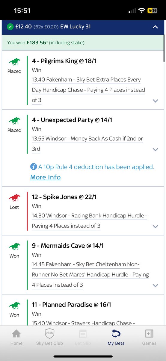 worfe2000's tweet photo. @Raceolly Great selections today 🤑 https://t.co/YyjVmLUMbU