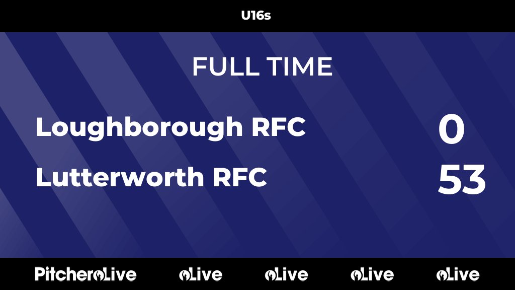FULL TIME: Loughborough RFC 0 - 53 Lutterworth RFC
#LOULUT #Pitchero
pitchero.com/clubs/lutterwo…