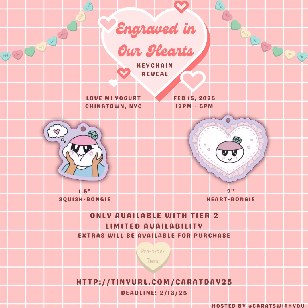 caratswithyou's tweet photo. 💖🩵 squish-bongie &amp; heart-bongie acrylic keychain reveal! tier 2 comes with 1 of 2 designs of our ADORE-able bongbongie that U can’t resist 🥹 there’s limited availability on these so pre-order now🙂‍↕️

Tier pre-order form 
🔗https://t.co/xCKHcxo5so https://t.co/KvPTij19xm