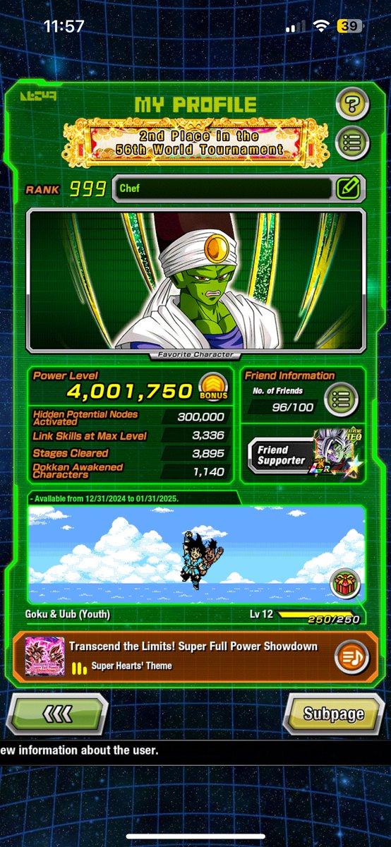 4 million power level✅
300k nodes✅

BIG DAY‼️💯🥶💹

#dokkanbattleglobal #dokkan