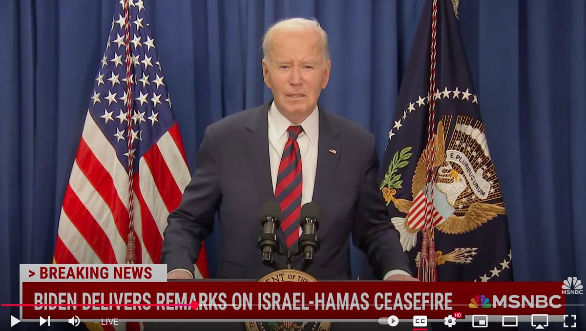 In boasting about the Israel-Hamas ceasefire, Biden says the deal being implemented is same one he proposed back in May. If so, imagine the thousands of people whose lives could have been saved if he had led as one would expect a superpower leader to do, ending war back in May.