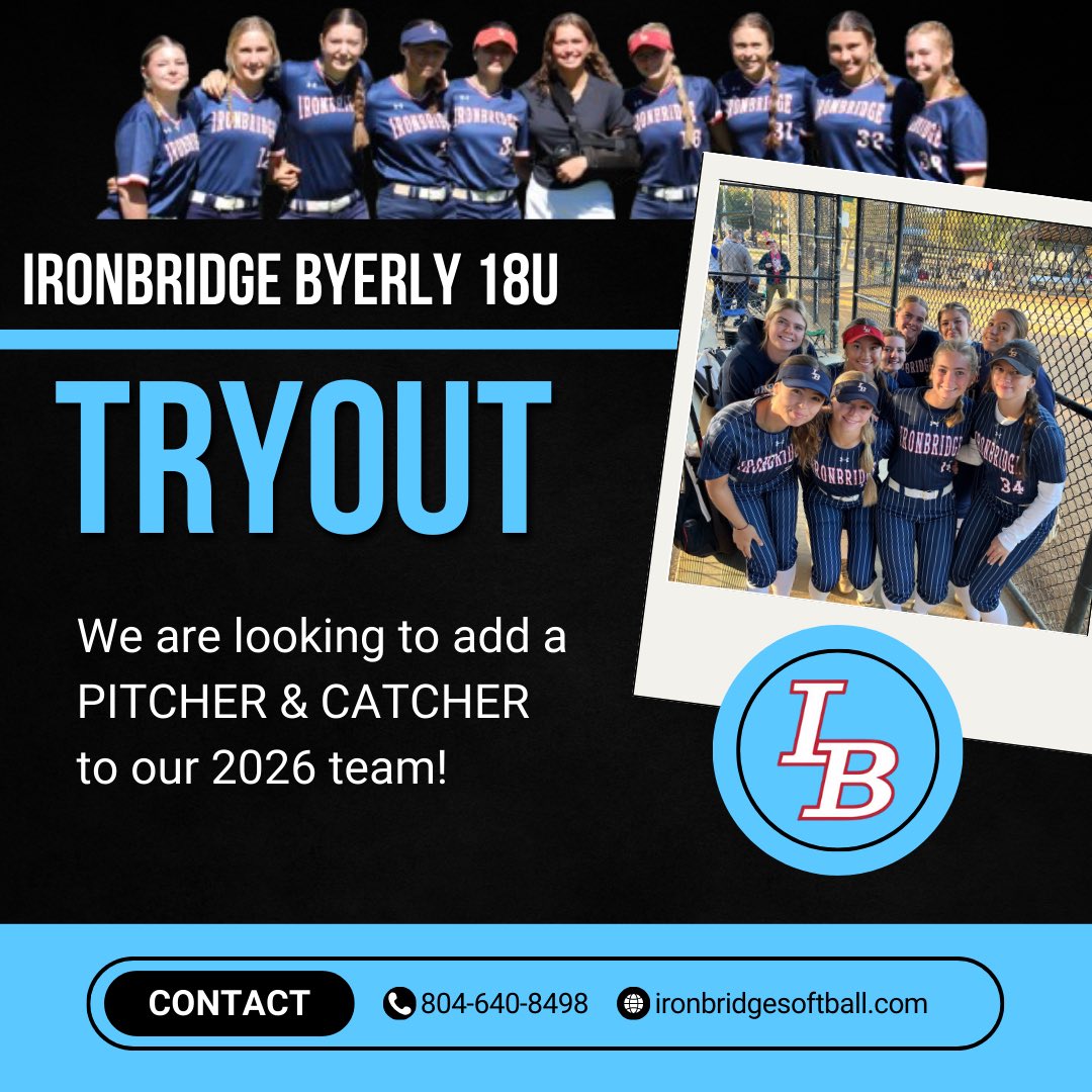 Still looking to add a pitcher to the roster. Come join our IB family!