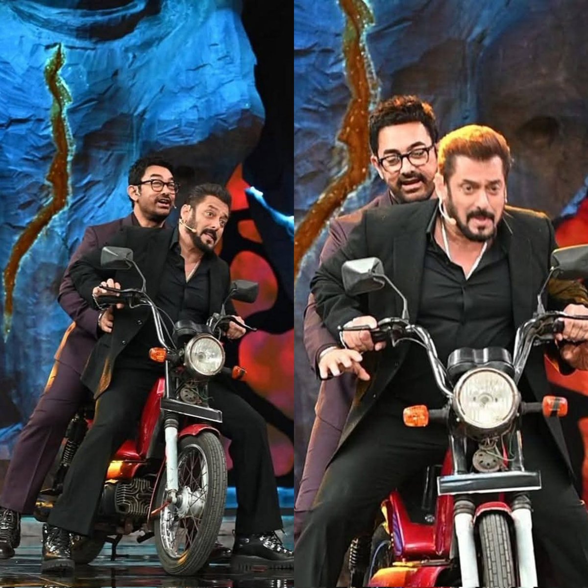 SalmanDomain's tweet photo. Amar and Prem together!

Salman Khan with Aamir Khan from the sets of Bigg Boss season finale.

#SalmanKhan #AamirKhan #BiggBoss #BiggBoss18Finale https://t.co/vMoom0cViN