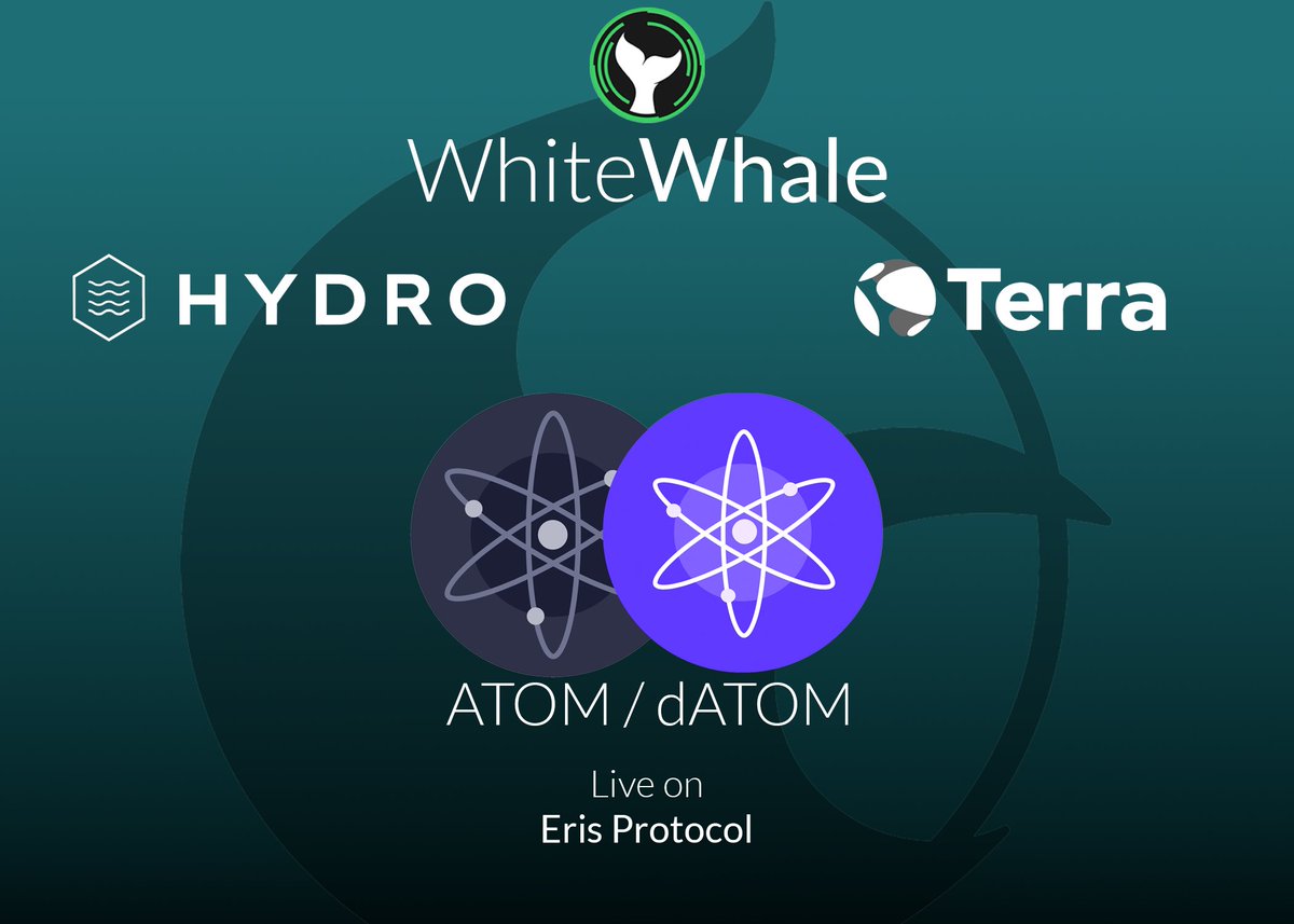 ⚛️ Hydro Liquidity deployment ⚛️  WhiteWhale has secured a further 10,000 $ATOM in liquidity from round 2 of <a href="/CosmosHub/">Cosmos Hub ⚛️</a>’s Hydro, built by <a href="/informalinc/">Informal Systems 🌱</a>, to be deployed to the $ATOM / $dATOM pool on <a href="/Terra_Money/">Terra 🌍 Powered by LUNA 🌕</a>
Using Hydro’s bidding system WhiteWhale has secured over 13,000 ATOM