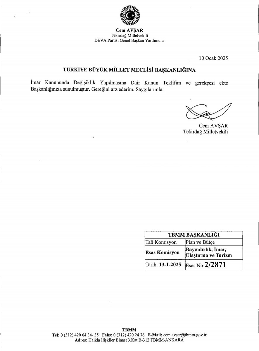 2018 Yılında #İmarBarışı ve sonrasında bakanlığın belge iptalleri ile birlikte oluşan   mağduriyetleri gören <a href="/bbpgenelmerkez/">BÜYÜK BİRLİK PARTİSİ</a> Genel Başkanı sayın <a href="/Mustafa_Destici/">Mustafa Destici</a>, <a href="/rprefahpartisi/">Yeniden Refah Partisi</a> İstanbul Milletvekili sayın <a href="/DoganBekin/">Doğan Bekin</a> ve <a href="/devapartisi/">DEVA Partisi</a> Tekirdağ Milletvekili sayın <a href="/cem_avs/">Cem Avşar</a> #TBMM