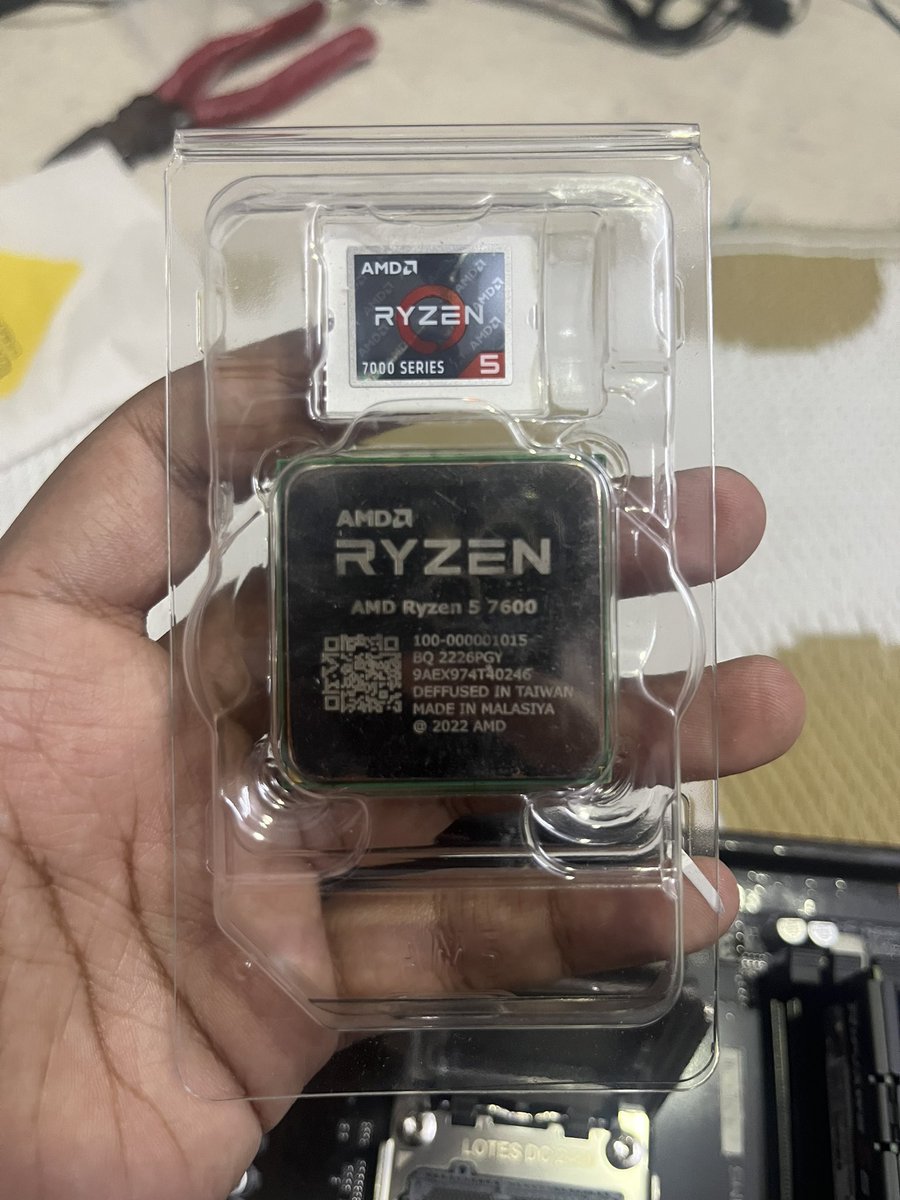 m1racul1x's tweet photo. @AKBARAHMED786 @amazonIN @jagograhakjago @AMDRyzen @AMD Same issue I’m facing! Ordered a Ryzen 5 7600, but received a counterfeit AM3-era chip with bent pins. Raised a complaint with Amazon, but this seller seems to be scamming multiple people. Be careful! 
#amazonin #AmazonScam #Ryzen #ClicktechRetail #BuyerBeware https://t.co/ghJTXInmjw