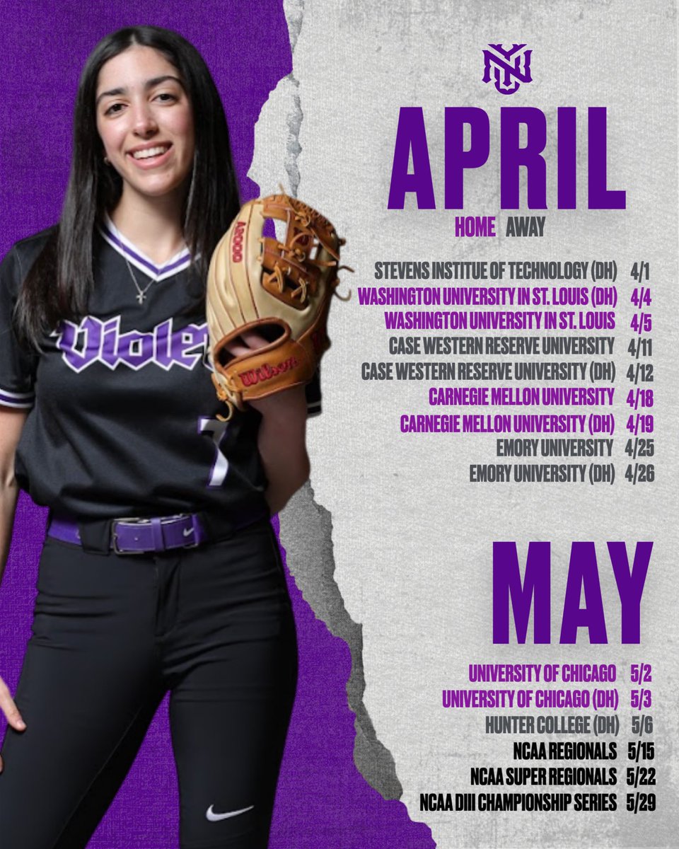 🚨 MARK YOUR CALENDARS 🚨 

The countdown to the 2025 season starts now! 

🏠 Home Games @ Fordham University’s Bahoshy Softball Complex