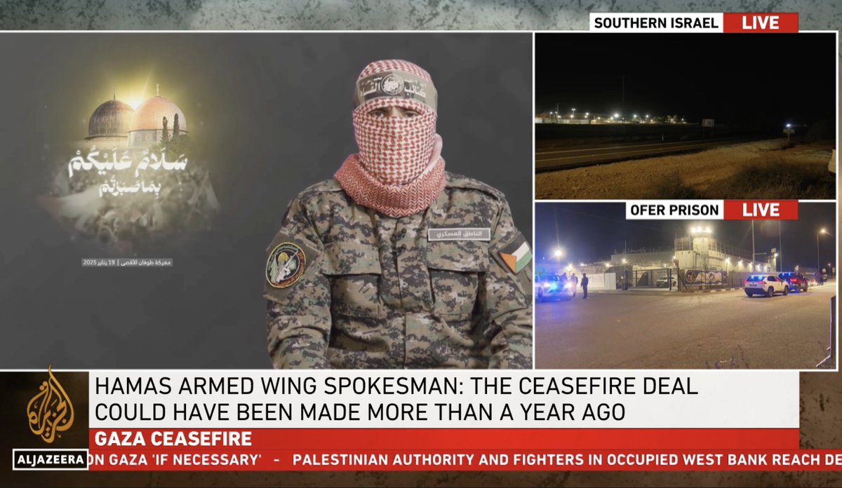 AsaWinstanley's tweet image. Abu Obeida: This ceasefire deal could have been made more than a year ago, but the enemy refused.