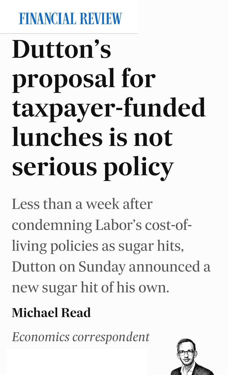 Taxpayer funded lunches aren’t a serious economic policy. 

If the Coalition and Labor really want to help small businesses, they should commit to a process of real tax reform, and lift the Fair Work threshold from 15 to at least 25 employees, and help right size regulation.