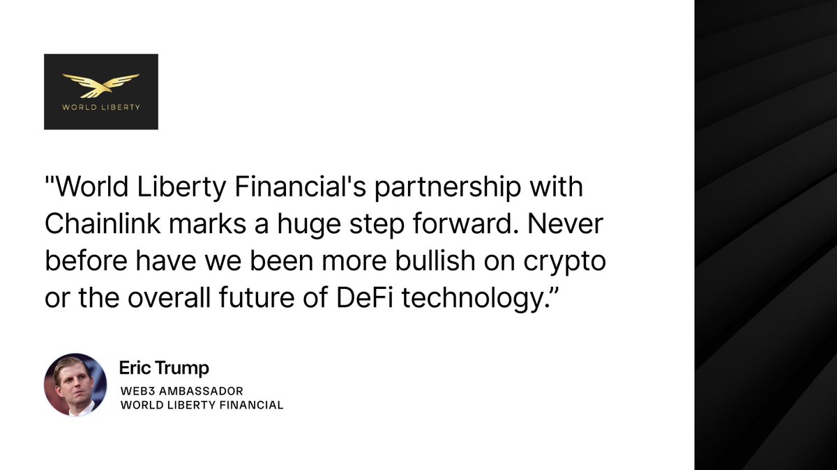 .<a href="/worldlibertyfi/">WLFI</a> 🤝 <a href="/chainlink/">Chainlink</a>

$LINK