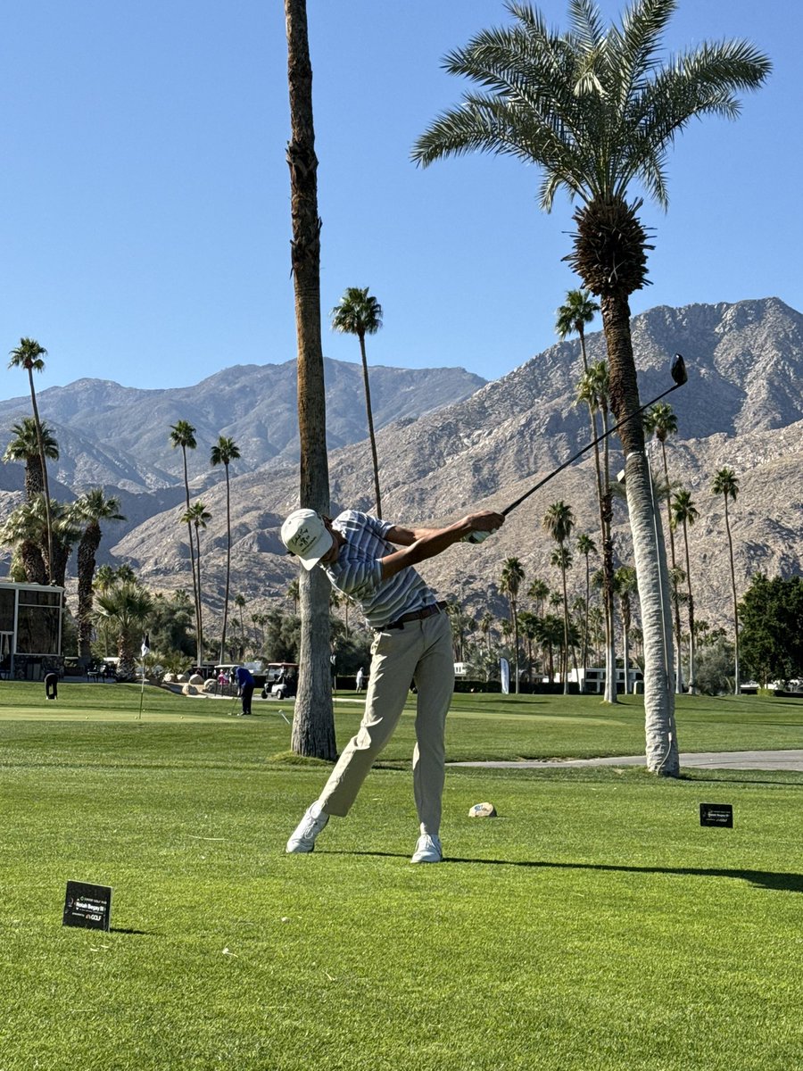 nb3jgnc's tweet image. Great swings here in Palm Springs for the 2nd Annual West Coast Invitational! The leaders have a few holes left to see who will be heading to the National Championship on @golfchannel! #jgnc #invitational