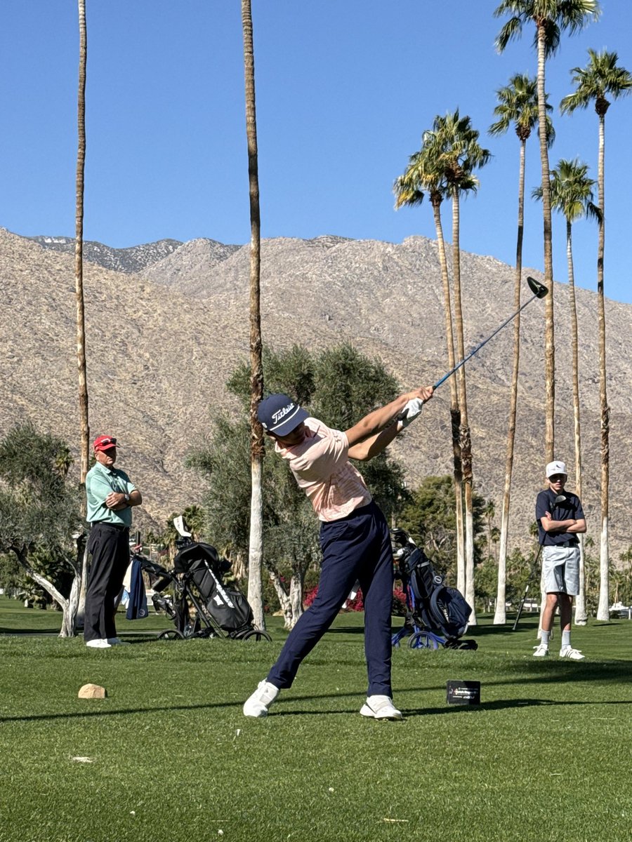 nb3jgnc's tweet image. Great swings here in Palm Springs for the 2nd Annual West Coast Invitational! The leaders have a few holes left to see who will be heading to the National Championship on @golfchannel! #jgnc #invitational