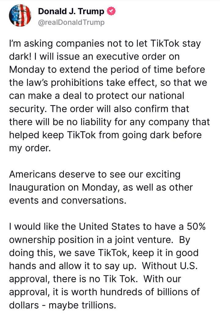 Ok al parecer TRUMP ahora quiere salvar a Tiktok