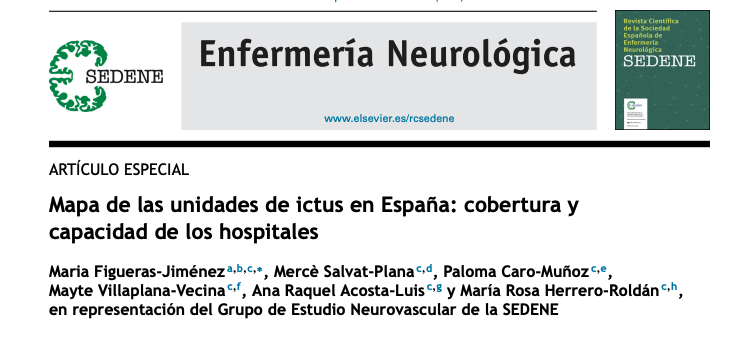 Maria Figueras (@mariafiguerasj) on Twitter photo Primer artículo del mapeo de Unidades de Ictus en España 👏👏🤩🤩
Mapa de las unidades de ictus en España: cobertura y capacidad de los ... sciencedirect.com/science/articl… Primer artículo del mapeo de Unidades de Ictus en España 👏👏🤩🤩
Mapa de las unidades de ictus en España: cobertura y capacidad de los ... sciencedirect.com/science/articl…