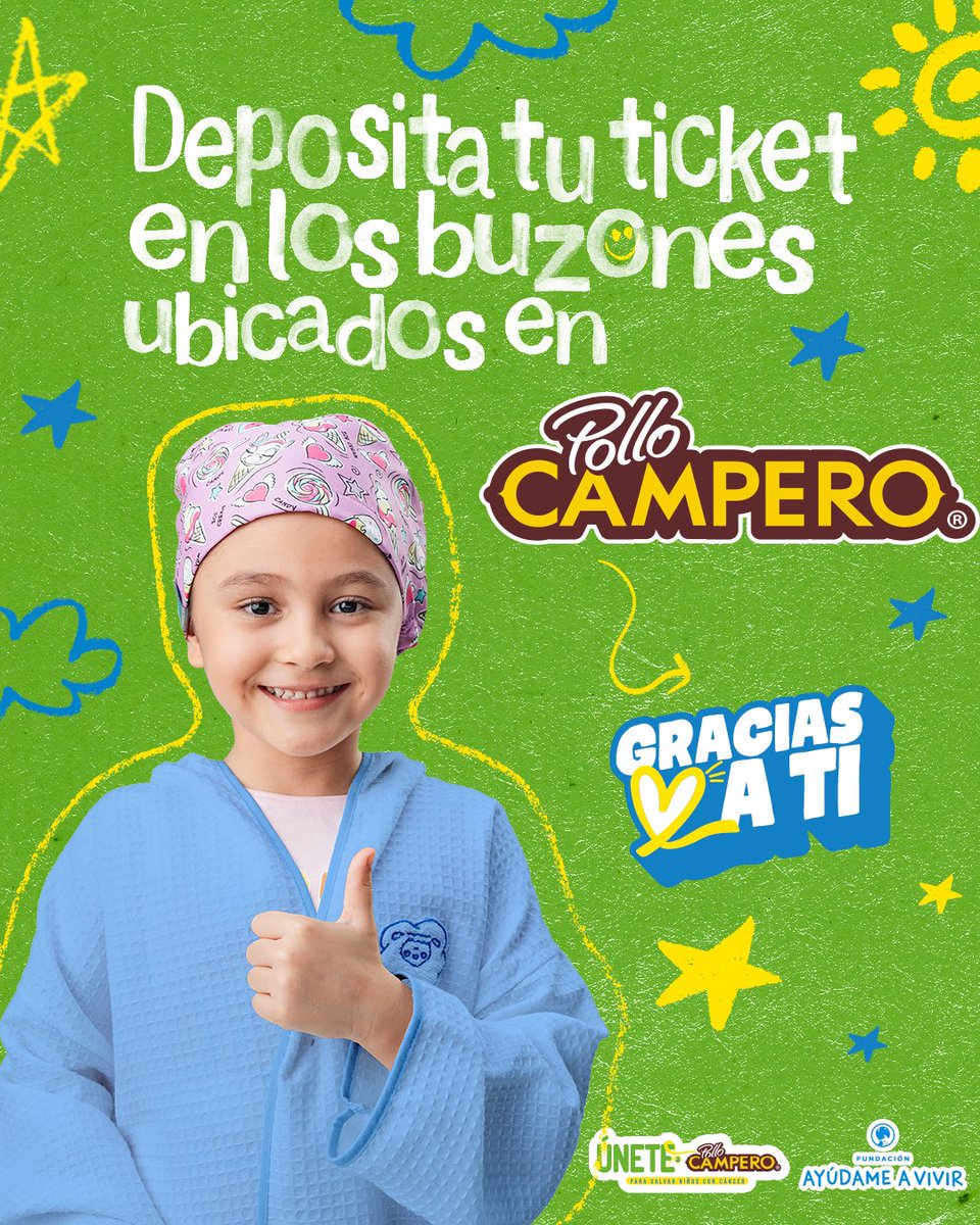 Recuerda depositar tu ticket en cualquiera de los buzones de Pollo Campero.

¡Faltan pocos días para el gran sorteo! 💚#GraciasATi #Únete