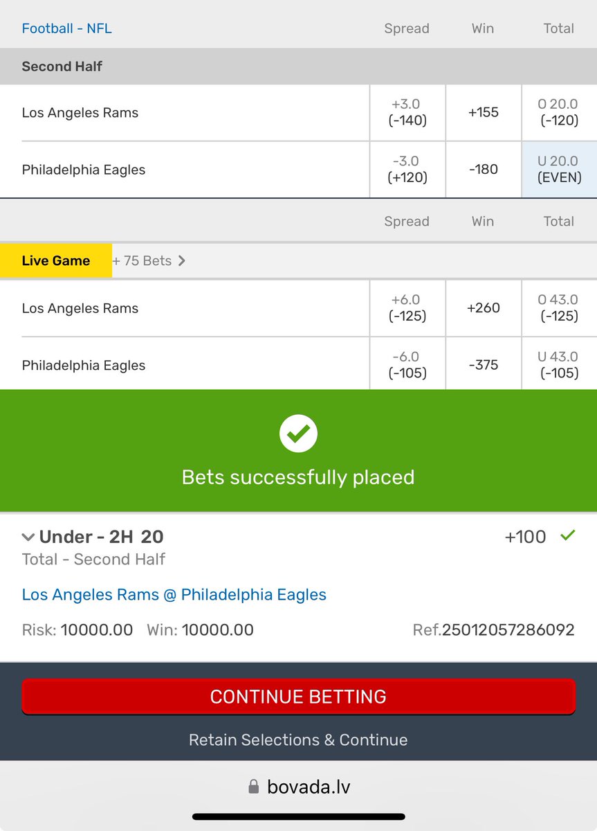 TweetyFades's tweet image. 🚨#2H (Rams/Eagles in 10 mins)

🏈10* Under 20 +100

Good luck!
#VIPS⭐️