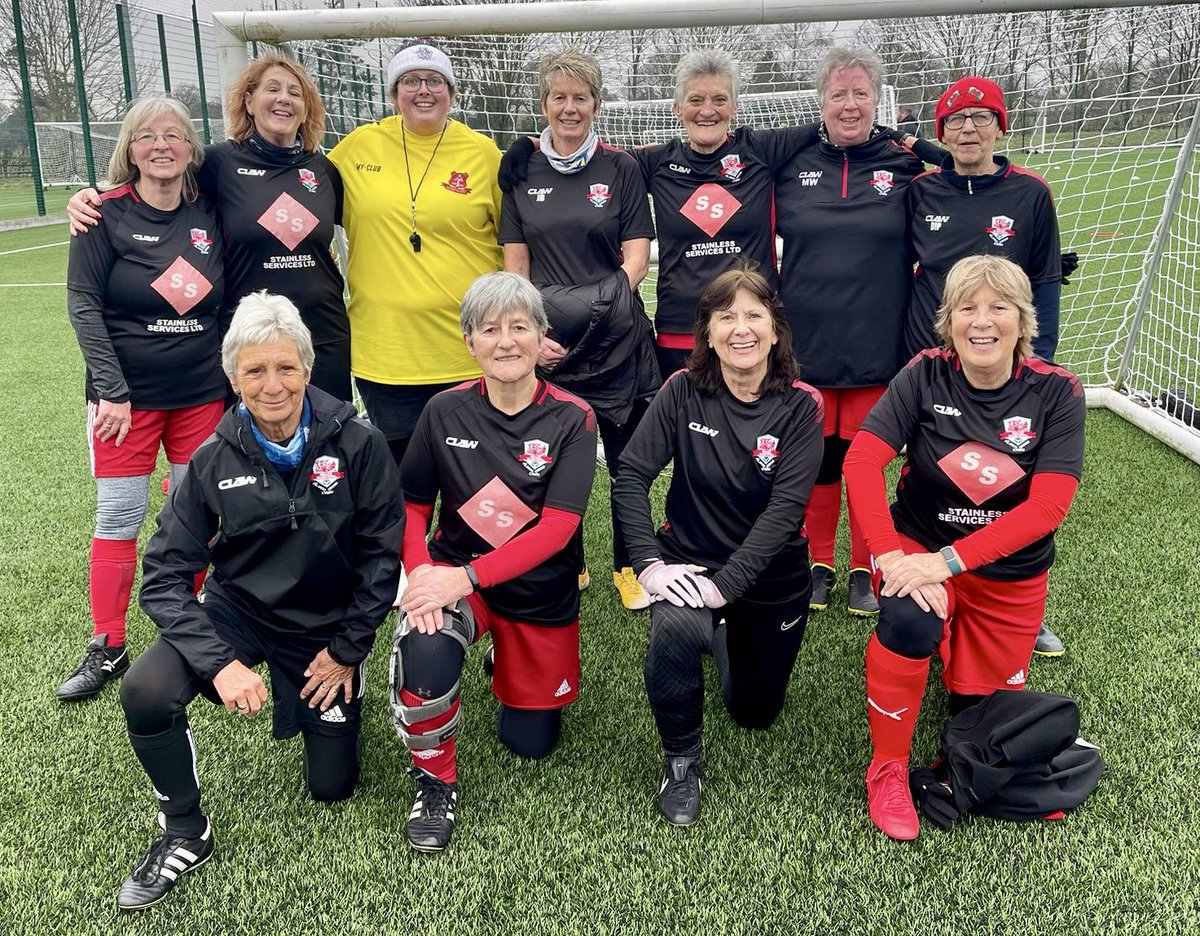 Here are our Wales Walking Football  National team over 60s women’s squad, training with coach Chloe in Wrexham yesterday 🏴󠁧󠁢󠁷󠁬󠁳󠁿⚽️ — at FAW Colliers Park.