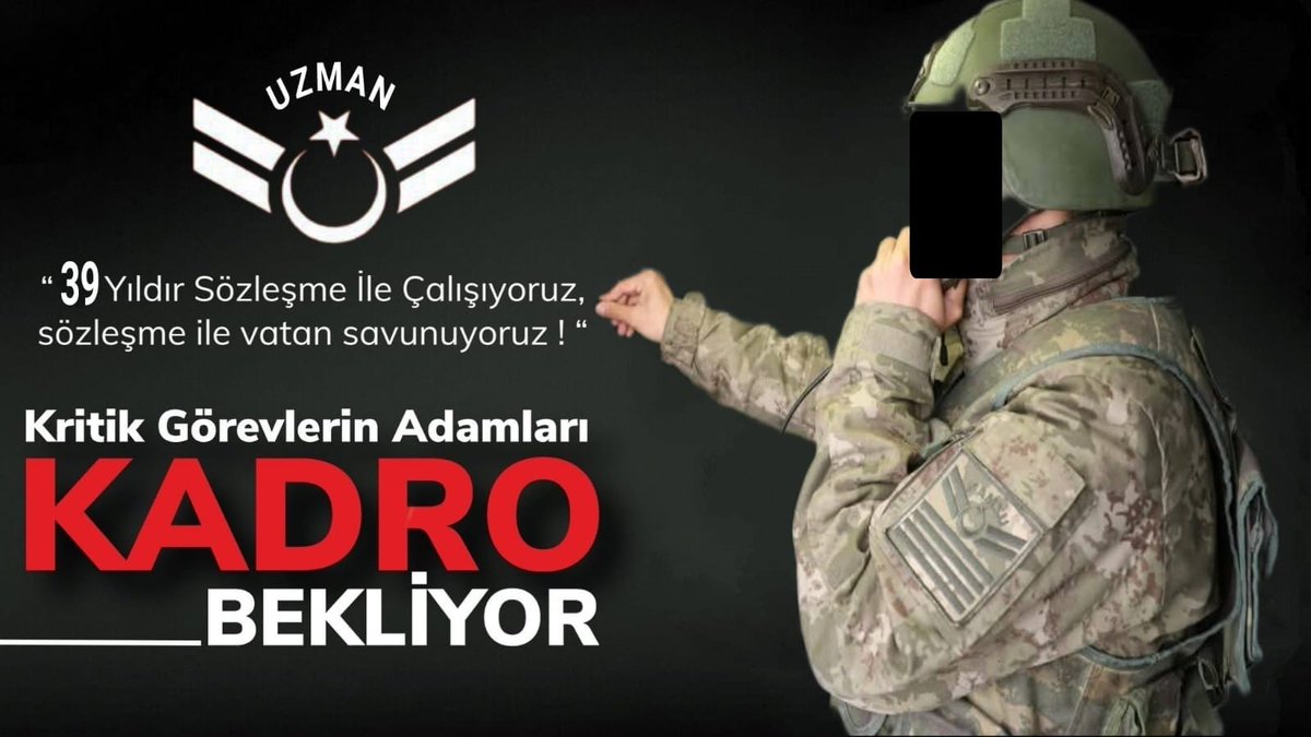 📍#UzmanÇavuşl'ların Kadrolarını verin, Özlük haklarını düzeltin.
📍Açlık sınırındaki emekli maaşını yükseltin.
📍Kıdemleri Rütbeden Sayılmaz.
📍Sağlık, Çalışma, Nöbet, Atama, Sicil Yönetmelikleri Yok
📍Ordu Evlerinde Yerleri Yok!
#UzmanÇavuş