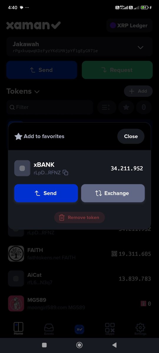 Exortisz's tweet photo. @Millionpixelxrp @GMCoz Nothing ape ?? I keep hold Xbank 34 M ?? Trusline done ✅ https://t.co/iFi4U5iH6Y