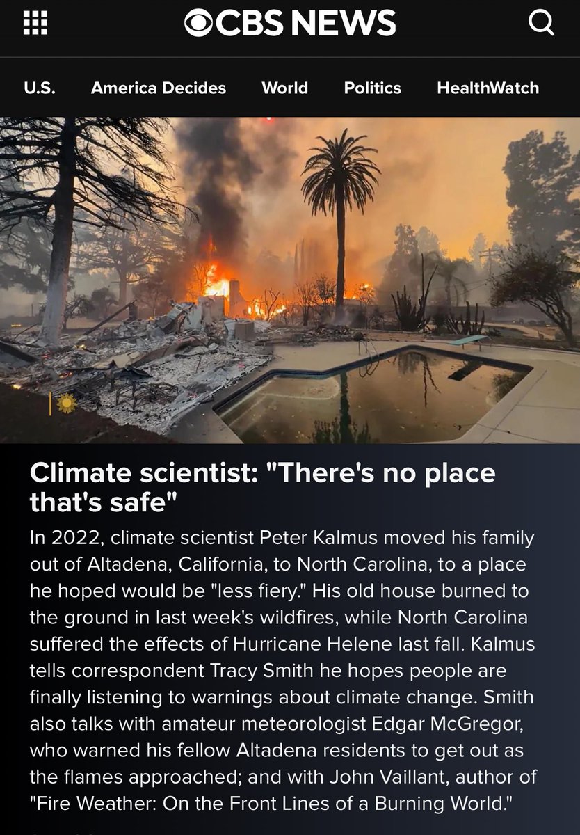 Guess this scientist never heard of Orchard Hills. They didn’t wait for the weather to get less angry. They just got rid of fuels, and it stopped an 85mph wildfire. Keep blaming everything else except the one thing you can change (fuels) and keep watching everything burn. 🤷‍♂️