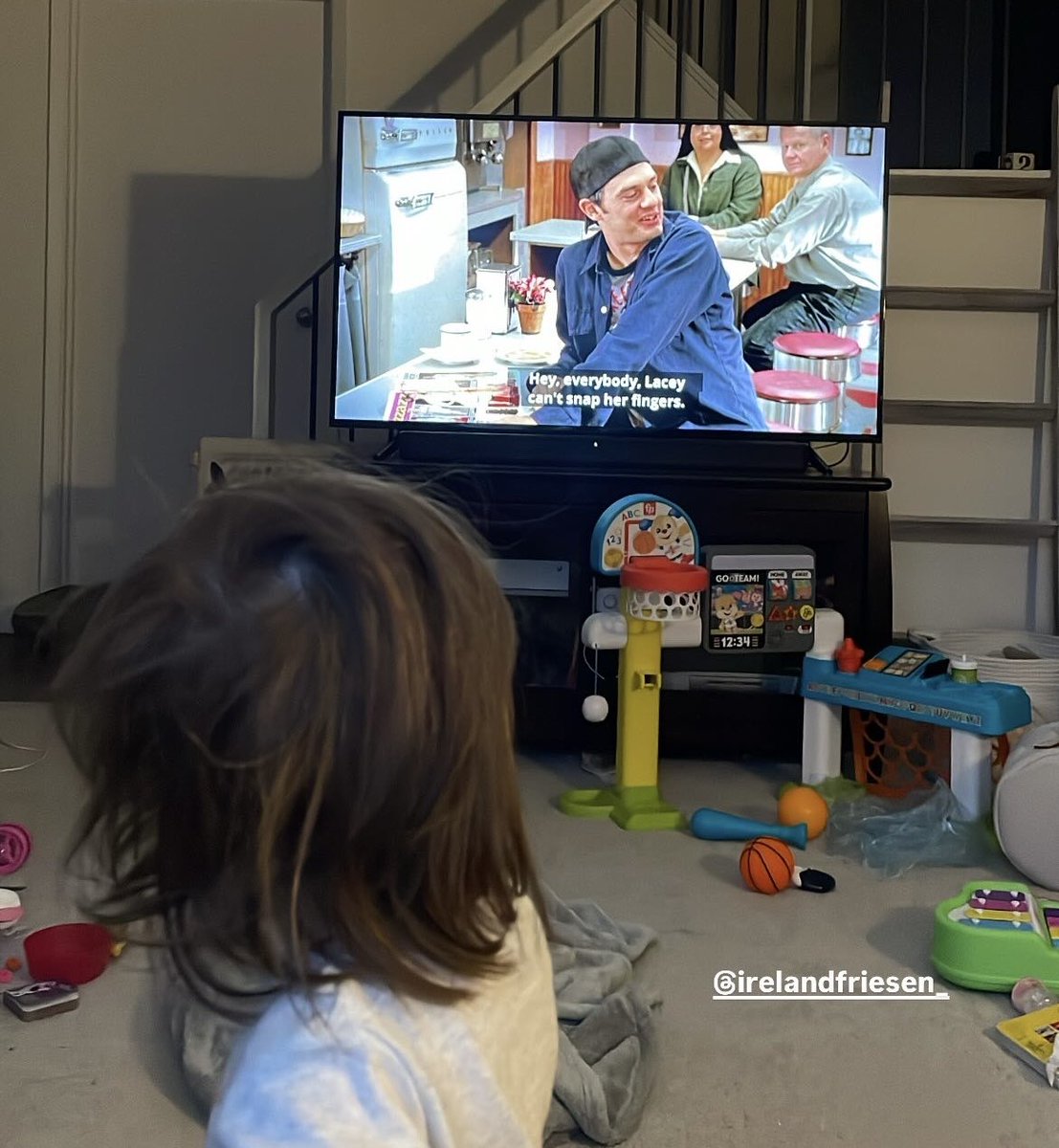 My 18 month old daughter watching her new favourite show… Corner Gas! <a href="/CornerGas/">Corner Gas</a> <a href="/BrentButt/">Brent Butt</a>