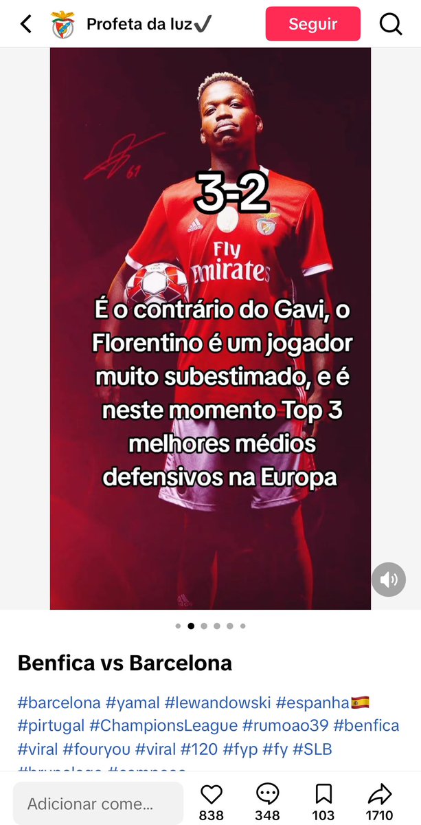 O TikTok não pode acabar. Que conteúdo fantástico!

Saudades do Prime António Silva
Nem imagino quem são os 2 médios defensivos melhores que o Tino