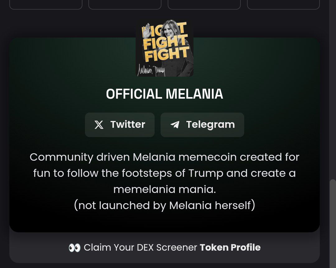 OFFICIAL MELANIA TRUMP tweet media