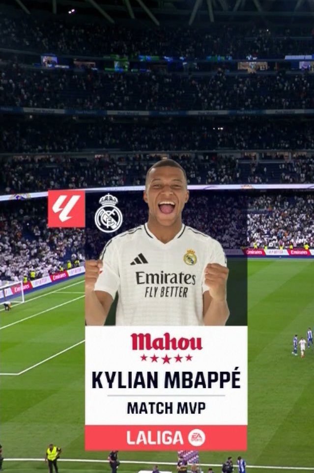 8º MVP de Kylian Mbappé esta temporada.